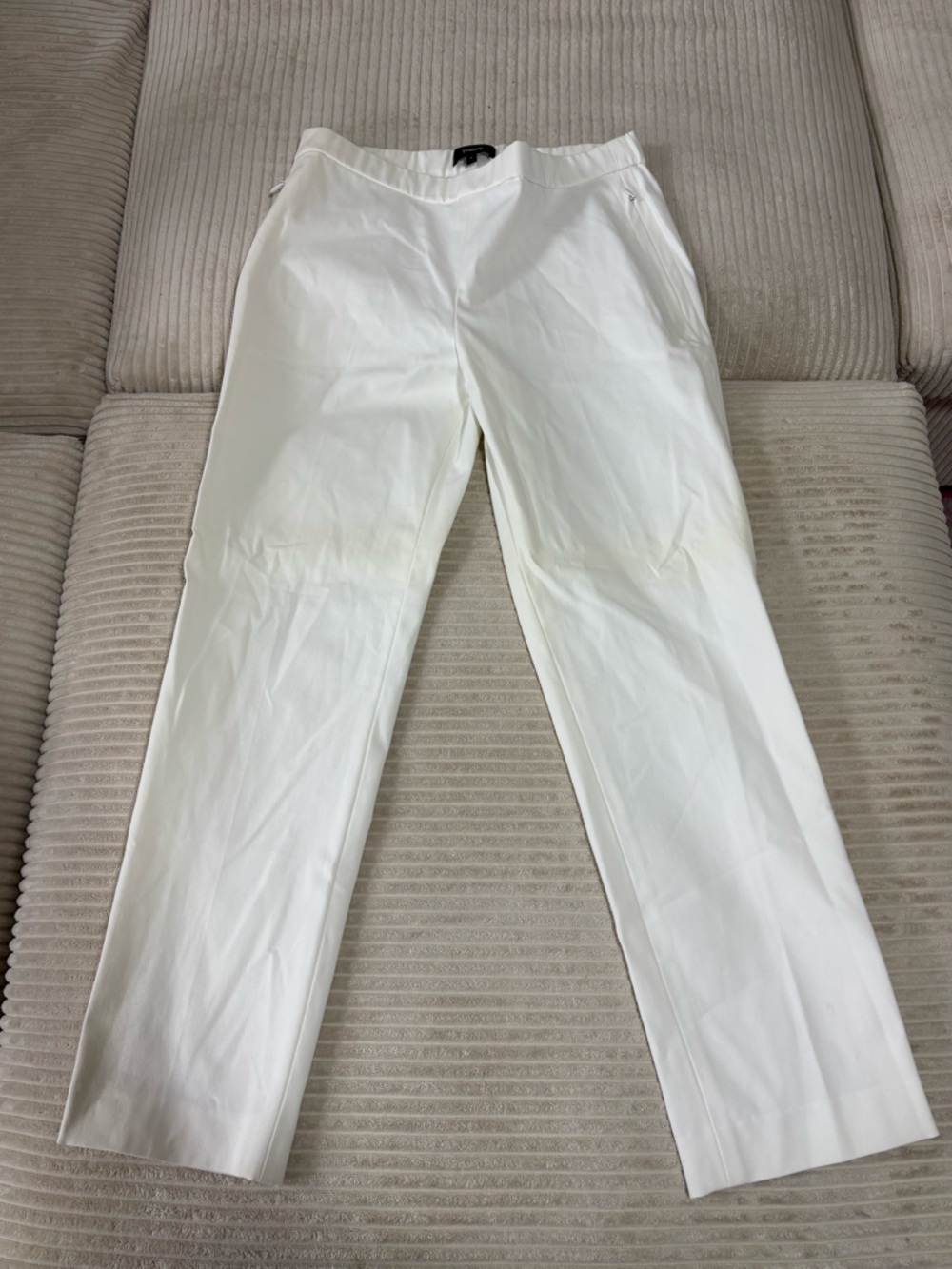 THEORY NWT Basic Pull on Pants in White Approach Twill
